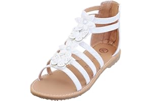 Vonair Girls Gladiator Sandals Cute Open Toe Breathable Summer Shoes with Rubber Sole (Toddler/Little Kid/Big Kid)