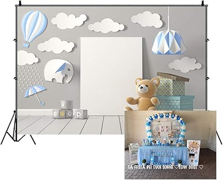 Cassisy 2 2x1 5m Vinyle Toile De Fond Theme D Anniversaire Nouveau Nee Garcon Bebe Cartoon Decoration Interieure Ours Fond Decors Studio Photo Enfant Video Fete Photobooth Photographie Props Amazon Fr Photo Camescopes