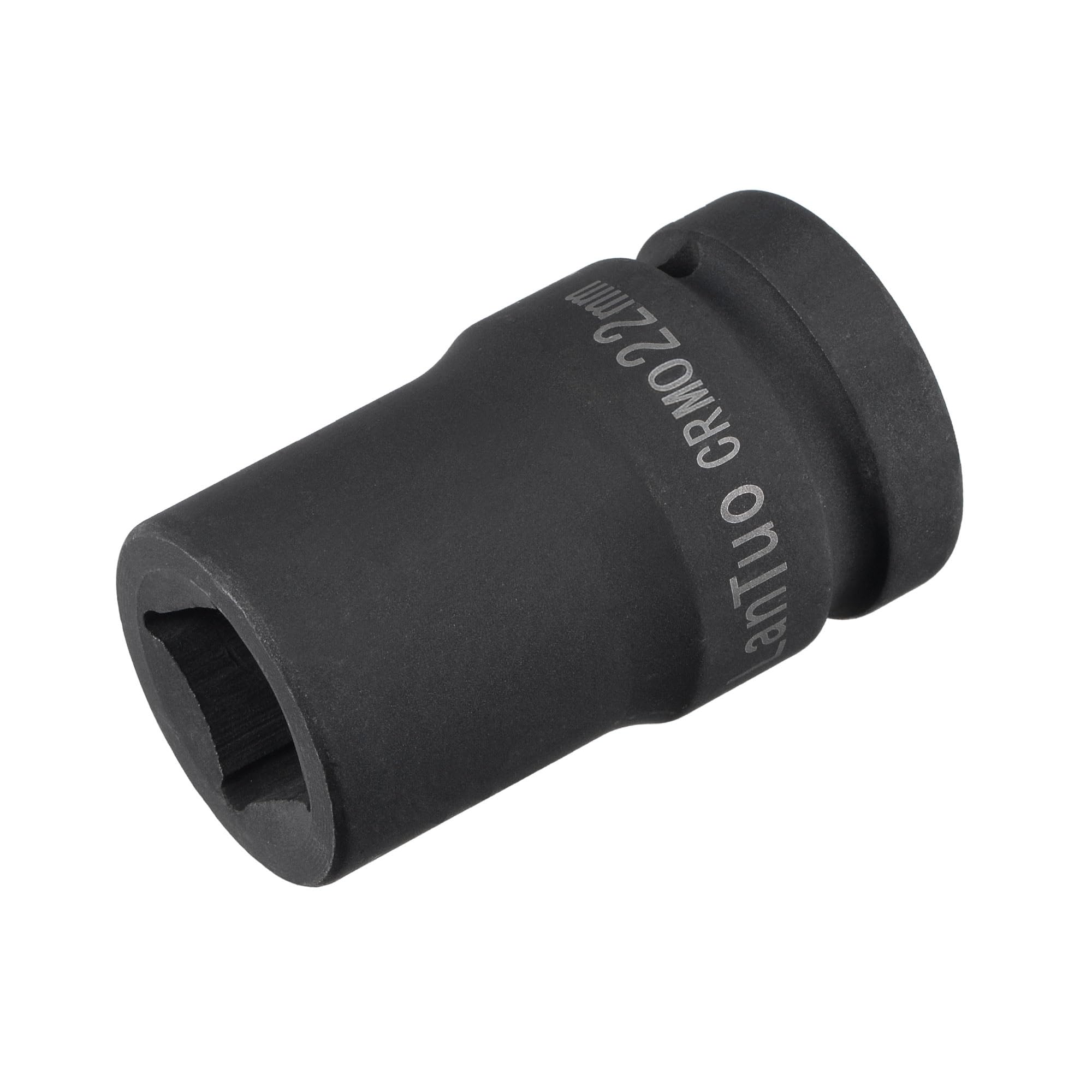 sourcing map 1" Drive by 22mm Square Impact Socket, CR-MO 80mm Length, Standard Metric Sizes