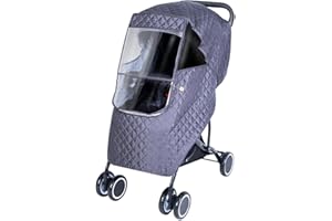 CEPAIRNG Winter Stroller Weather Shield Universal,Baby Stroller Rain Cover Waterproof,Travel Strollers Raincoat,Pushchairs Accessories,for Colder Weather,Protect from Snow Wind Sun Dust (Dark Gray)