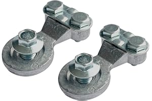 3/8"-16 Lead Side Post Battery Terminal Clamps, Ampper Standard Side Post Battery Terminal Connector Ends Compatible with GM 