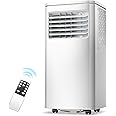 8000 BTU Portable Air Conditioners for Room up to 350 Sq. Ft,4-IN-1 Portable ac Unit with Fan Function/Dehumidifier/Remote Control/Sleep Mode, 24H Timer