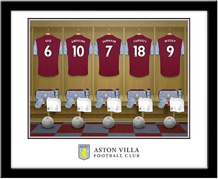 aston villa framed shirt