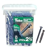 Teks #12 x 2-3/4 in. PHILLIPS FLAT HEAD DRILL PT