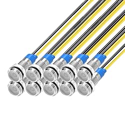Gebildet 10pcs 6mm LED Metal Indicator Light