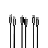 YTFCYIKBG 3 Pack USB C to USB C Charging Cable, C Chargers Fast Charging, Type C to Type C Charger Cord for iPhone 16 15 Pro Max, iPad Pro/Air, MacBook Pro/Air and More (Black)