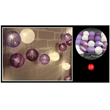 Guirlande Lumineuse Noël Coton Boule Arbre De Noel Halloween