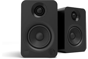 Kanto YU 140W Powered Speakers with Bluetooth® 4.2 and RCA Input | Features Signal Detection and Auto Stand-by | Remote Included | Pair | Matte Black