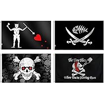 Collage De La Bandera Pirata De Elementos Del Cráneo Ilustración Del