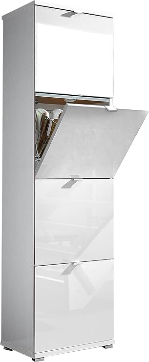 Germania 8482-84 5-tlg. Schuhschrank-Set Colorado in weiß, 53 x 174 x 30 cm (BxHxT)