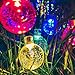 ARICHOMY Mothers' Day Decorative Lights, 21Ft 30 Globe Starry Bulbs Colorful String Lights, Solar Led Fairy Lights for Party Wedding Patio Indoor Outdoor and More