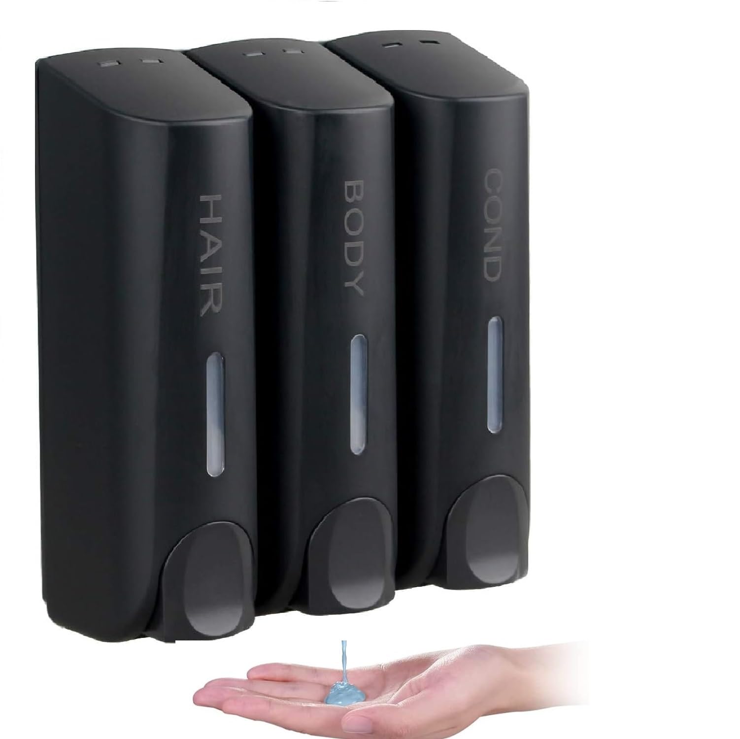 Sonhomay 350ml Soap Dispenser No Drilling Wall Mounted Shower Soap Dispenser Shower Gel Shampoo Dispenser for Home Hotel Restaurant