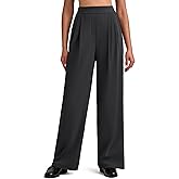 G4Free Wide Leg Pants for Women High Waisted Stretchy Comfy Dress Yoga Slack Pants with Pockets Business Casual Trousers (Black,XXL,Tall)