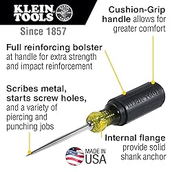 Klein Tools 650 Scratch Awl with 3-1/2-Inch Shank