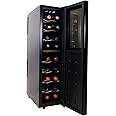 Koolatron 18 Bottle Slim Wine Cooler Refrigerator Dual Zone Thermoelectric Wine Fridge Freestanding Wine Cellar for Red White Sparkling Wine Ideal for Home Bar Kitchen