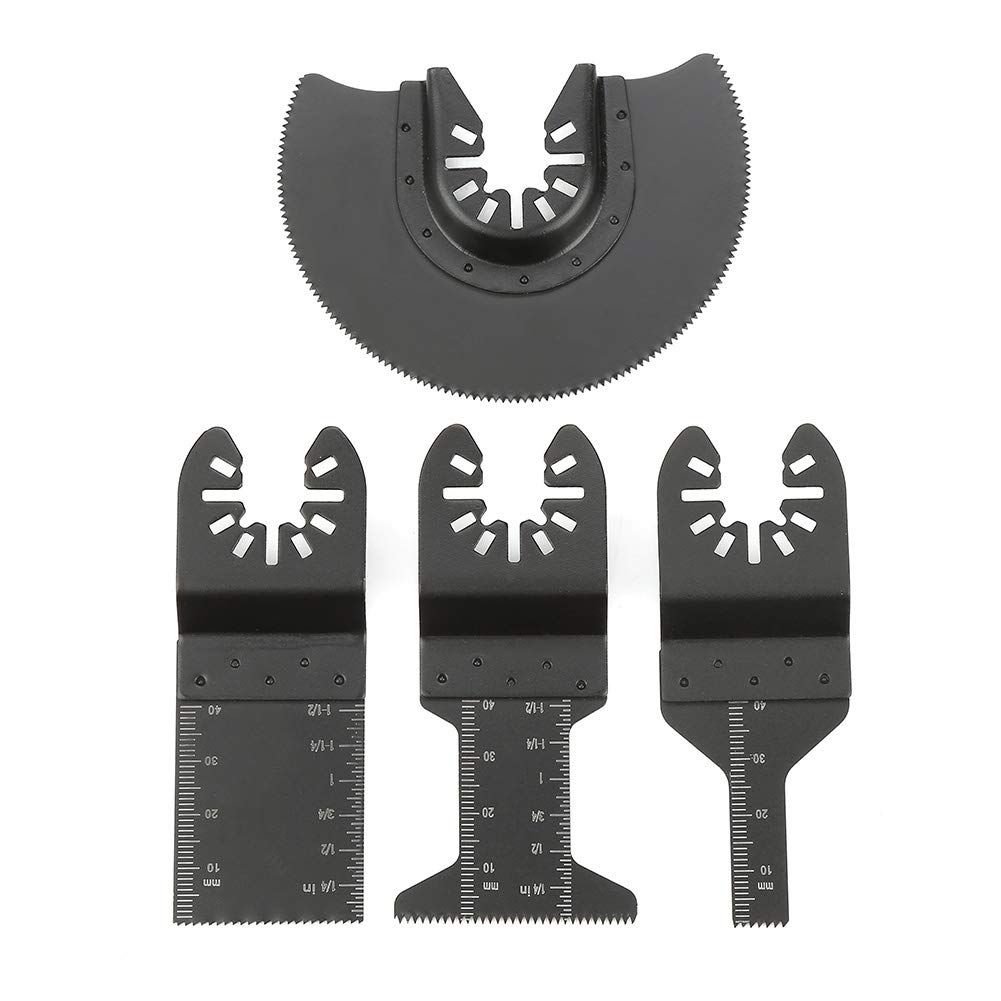 4PCS Multi-Functional Universal Treasure Oscillating Tool Saw Blades Precision Cutting Tool High Carbon Steel Saw Blade Oscillating Cutting Tools10mm 34mm 44mm 88mm