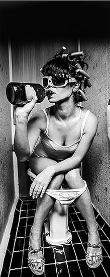 WERBEPUNKT. Türtapete Toilette, Frau, Türposter, selbstklebend 2050 x 880 mm