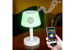 SANPRIO Table Lamp Quran Speaker - Muslim Bluetooth Speaker Digital APP Remote Control Night Light Desk Lamp ，Home Decoration Table Lamp for Kids Quran Recitation, Eid Mubarak hajj Gifts