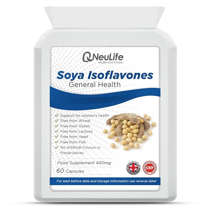 Soya Isoflavones 400mg 60 Capsules by Neulife Health and Fitness Amazon.co.uk Health