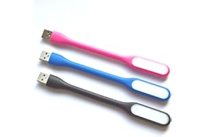 PigsEars 3pack New Flexible LED USB Mini Light Computer Lamp for Laptop PC Desk Reading (3Pack 6LED)