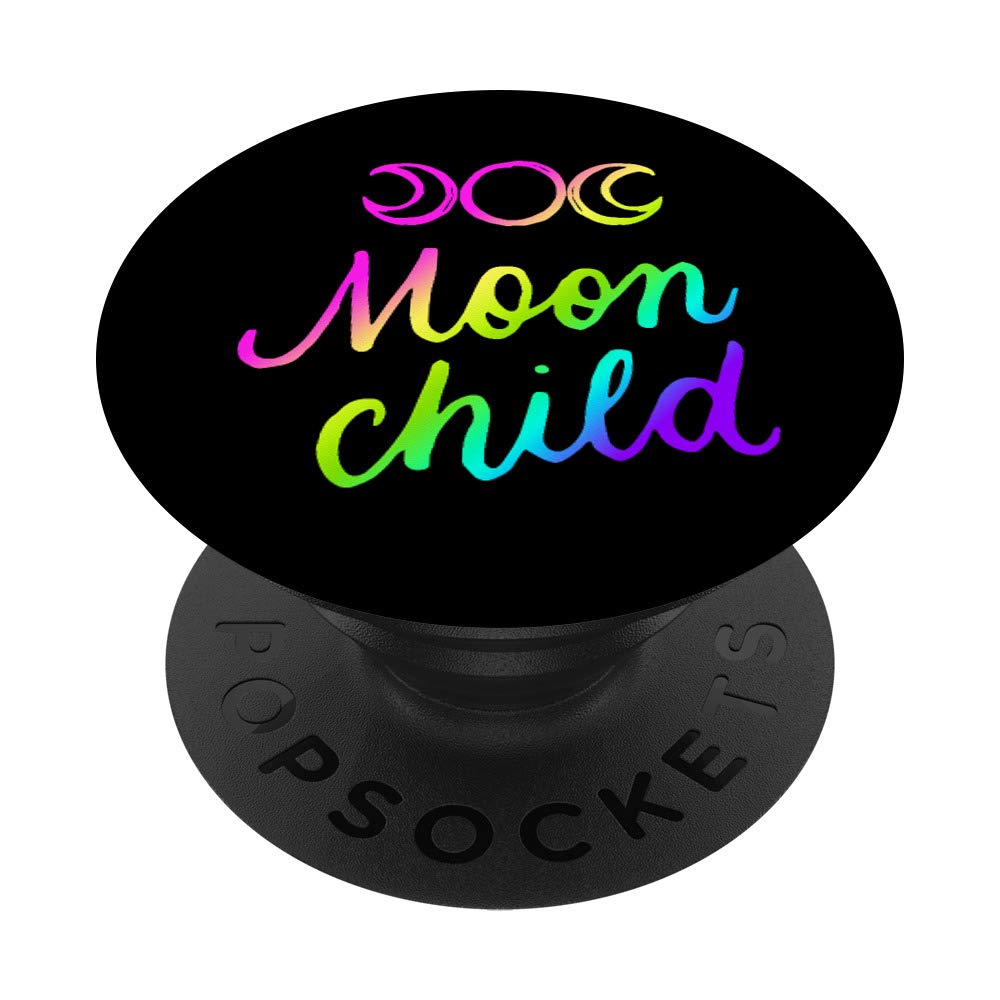 Moon Child Pagan Witch Wicca Wiccan Gothic Boho Hippie Gifts PopSockets PopGrip: Swappable Grip for Phones & Tablets