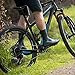veloToze Tall Gravel Shoe Cover - MTB Overshoes Protect Cycling Shoes on Gravel Trails and Mountain Bike Rides - Protects Shoes and Feet from Rain Black