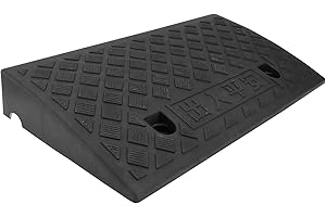 Happyyami Threshold Ramp Driveway Curb Ramps Rubber Wheelchair Ramp Step Ramp Threshold Ramp for Thresholds Doorways and Bathroom, Car Motorcycle Trunk Bike Threshold Ramp Driveway Curb Ramps