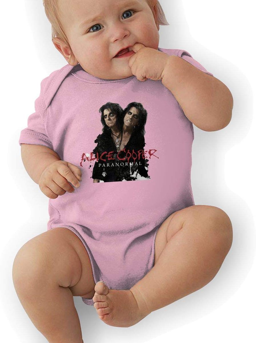 JosephG Newborn Baby Alice Cooper Paranormal Onesies Bodysuit Pink