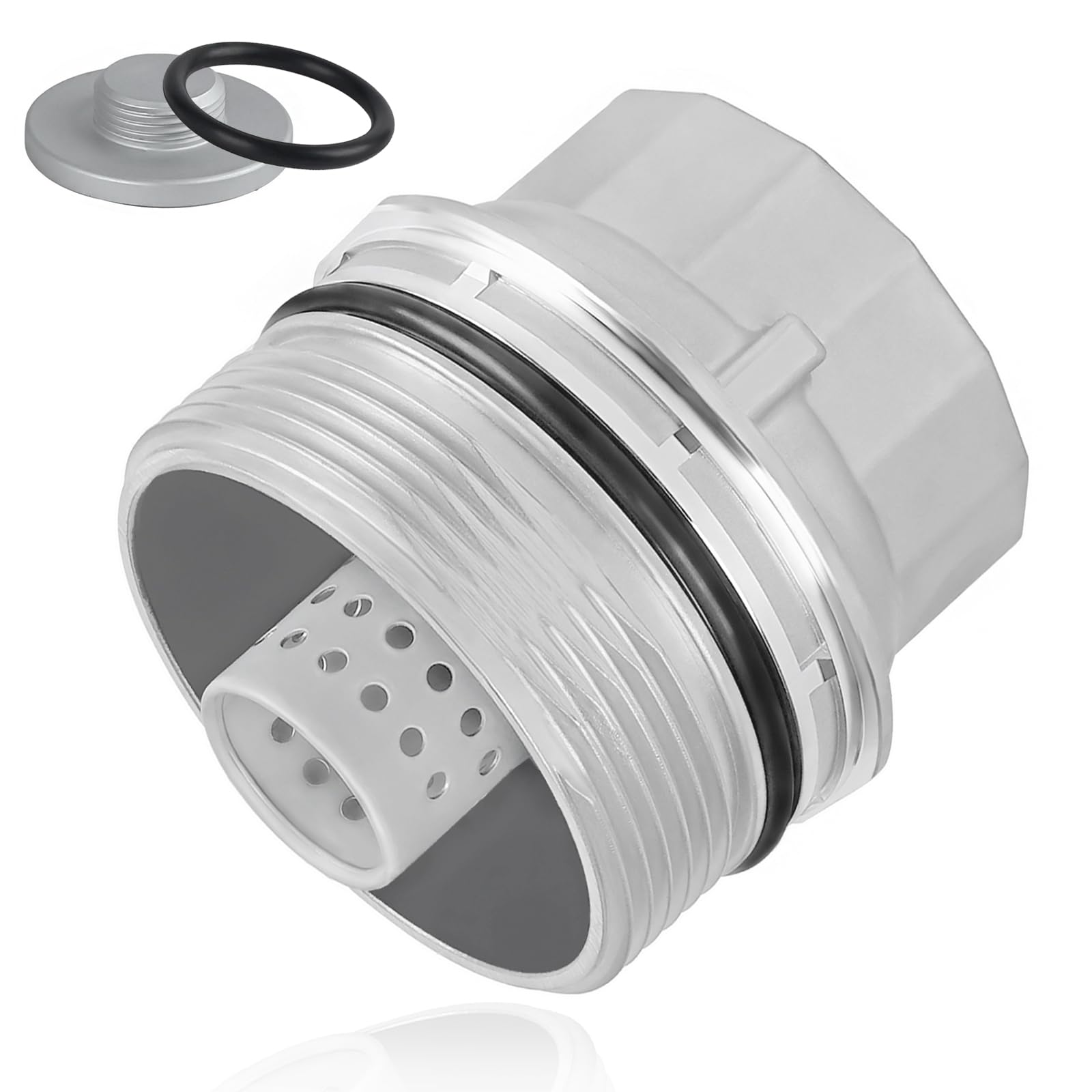 Photo 1 of Oil Filter Housing Cap Assembly with Oil Plug Compatible with Toyota Vehicle Avalon Camry Highlander RAV4 2013-2016, Corolla Matrix Prius Sienna 2013-2014 Tacoma Replaces# 15620-40030, 1562040030