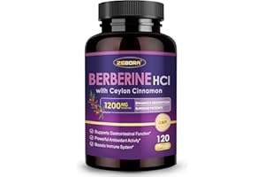 ZEBORA Premium Berberine HCL Supplement 1200 mg, Berberine GLP-1 Support with Ceylon Cinnamon, ALA & Capric Acid, Supports Immune & Antioxidant, Non-GMO, 120 Capsules