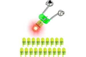 OHOH 20 PCS LED Fishing Light, Waterproof Fishing Bite Alarm Light Bulb Replacement, LED Night Fishing Rod Bite Bait Alarm Light