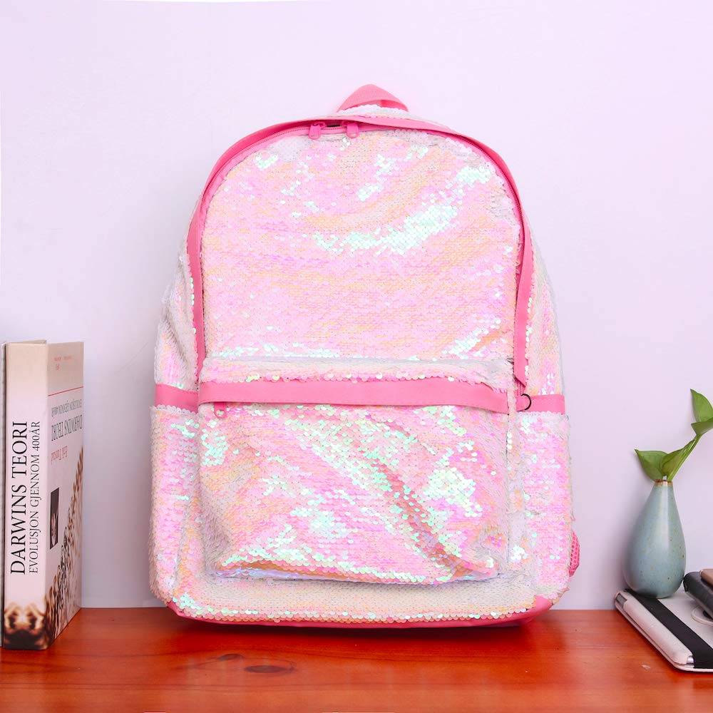 flip sequin school backpack