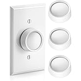 HappyAlley 4 Pack Rotary Dimmer Knob, White | Compatible with Leviton Trimatron (26115-Type) Dimmer, Rotary Dimmer &amp; Fan Control Knob, Easy Install, Modern Clean Design