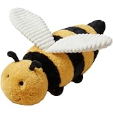 Pet Lou 16 Inch Bee Squeaky Dog Toy, Durable Plush Dog Toy with Crinkle Wings, Interactive Dog Toy for All Dogs, Farm Friends