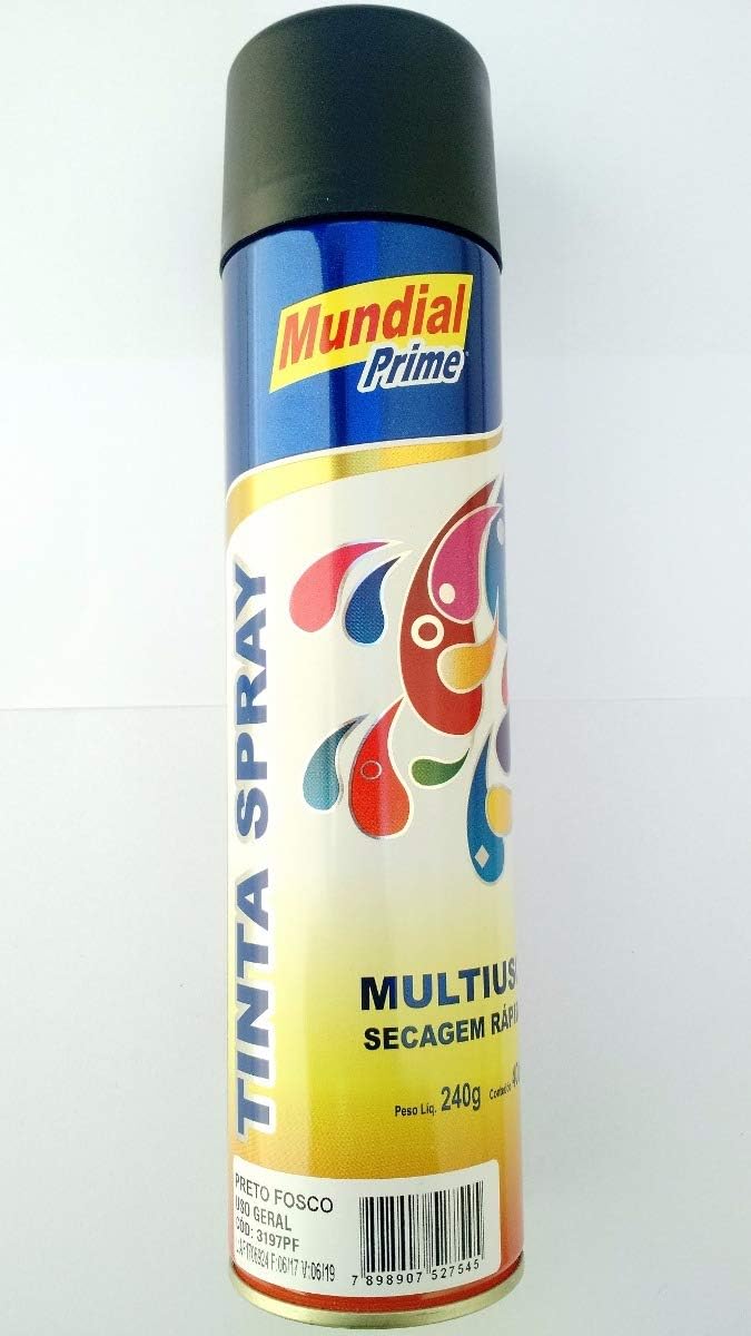 tinta preto fosco on Tinta Spray Preto Fosco 400ml Mundial Prime Amazon Com Br