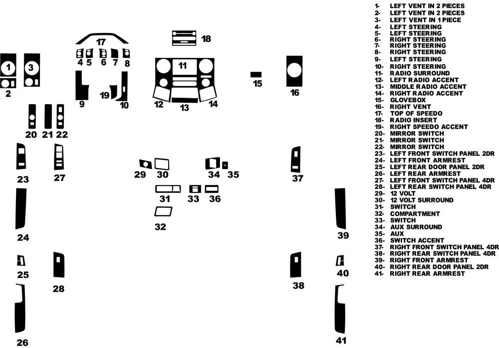 Rvinyl Rdash Dash Kit Decal Trim for Ford F-250 2011-2016 - Wood Grain (Oak Blonde)