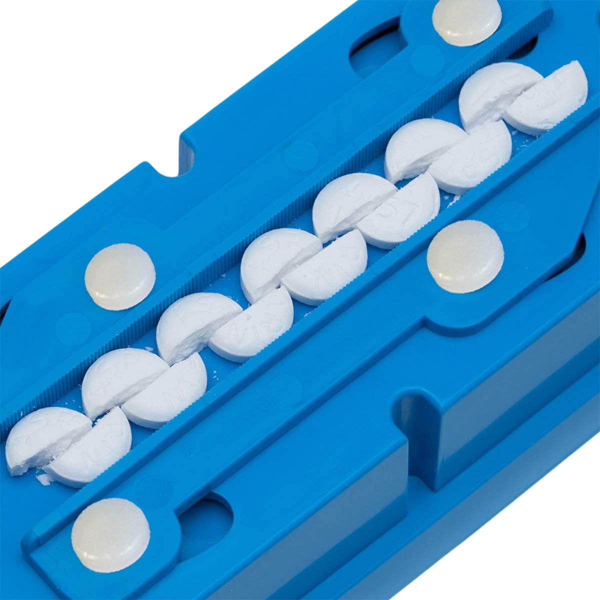 Multiple Pill Splitter. Original Patented Design, with Accurate Pill Alignment, Sturdy Cutting Blade and Blade Guard, for Splitting and Quartering Round or Oblong Pills.US Patent No. 9,827,165.: Health & Personal Care