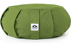 Waterglider International Zafu Meditation Cushion - Eclipse line - Removable Cover and Buckwheat Fill