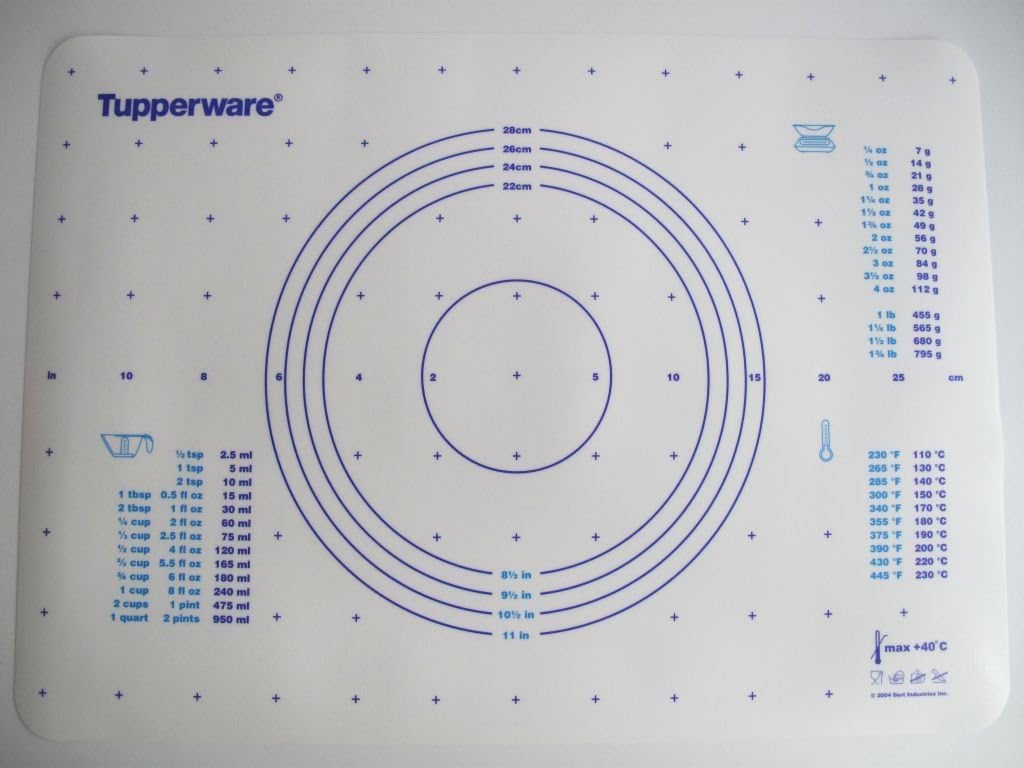 TUPPERWARE Backen Teigunterlage blau auch für Knete Fix&Fertig Backunterlage 7421