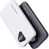 2026 2-Pack 12800mAh Portable Charger with Built in Cables, Travel Essential Battery Pack, 4 Outputs 2 Inputs Slim Power Bank with Cord Wires for iPhone 17/16/15/14, Samsung Galaxy S23/22, Pixel etc