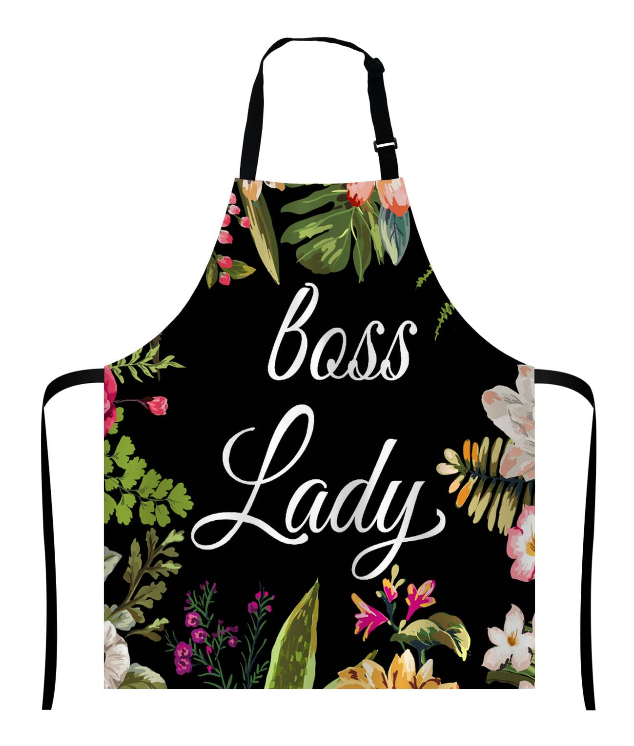 Wasach Lady Bib with Adjustable Neck for Men Women,Suitable for Home Kitchen Cooking Waitress Chef Grill Bistro Baking BBQ