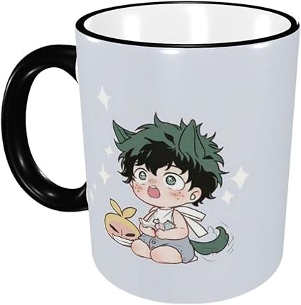 Amazon Co Jp 僕のヒーローアカデミア 緑谷出久 陶器 マグカップ 大きい 耐熱 電子レンジ温め 真空断熱 かっこいい 男女兼用 アニメ ホーム キッチン