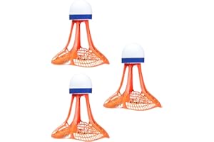 Aosekaa 3 Pieces Windproof Badminton Badminton Shuttlecocks Outdoors Flexible Badminton Balls Sports Training for Parks Yard Beaches