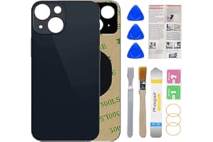 Phoupair OEM Rear Back Glass Replacement for iPhone 13 6.1 Inches with Professional Repair Tool Kit (Midnight/Black)