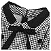Missmay Women's Elegant Vintage 1940's Short Sleeve Plaid Swing Dress