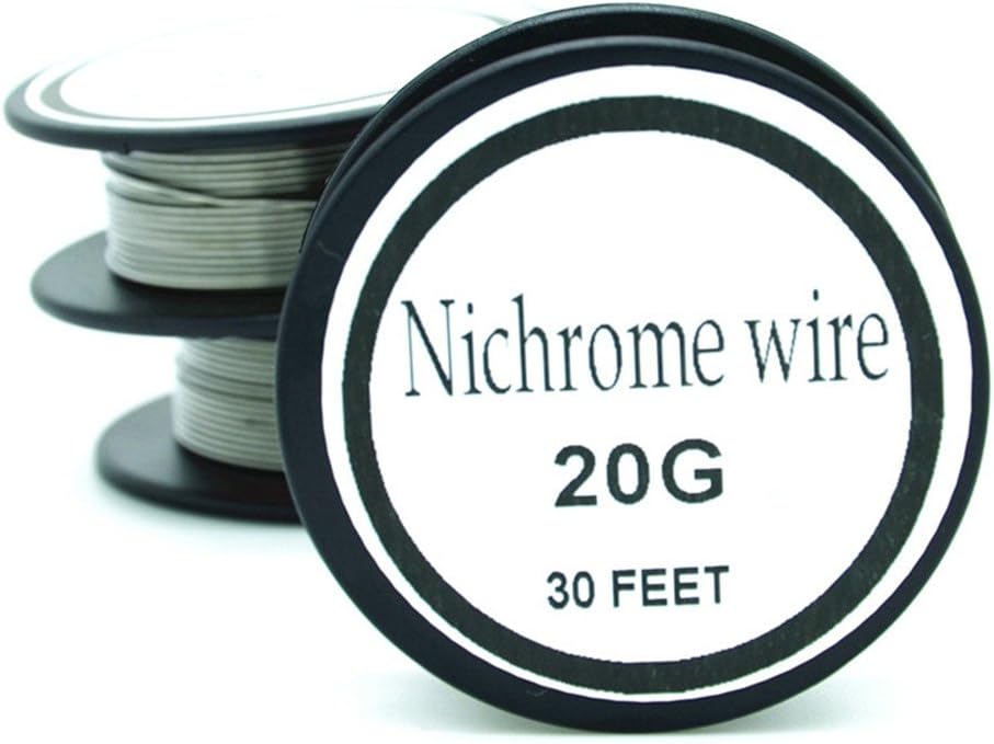 Nichrome wire36g 34g 32g 30g 28g 27g 26g 24g 22g 20g Gauge 100 FT 0.2mm Resistor AWG Resistance (20Gauge/30Feet)