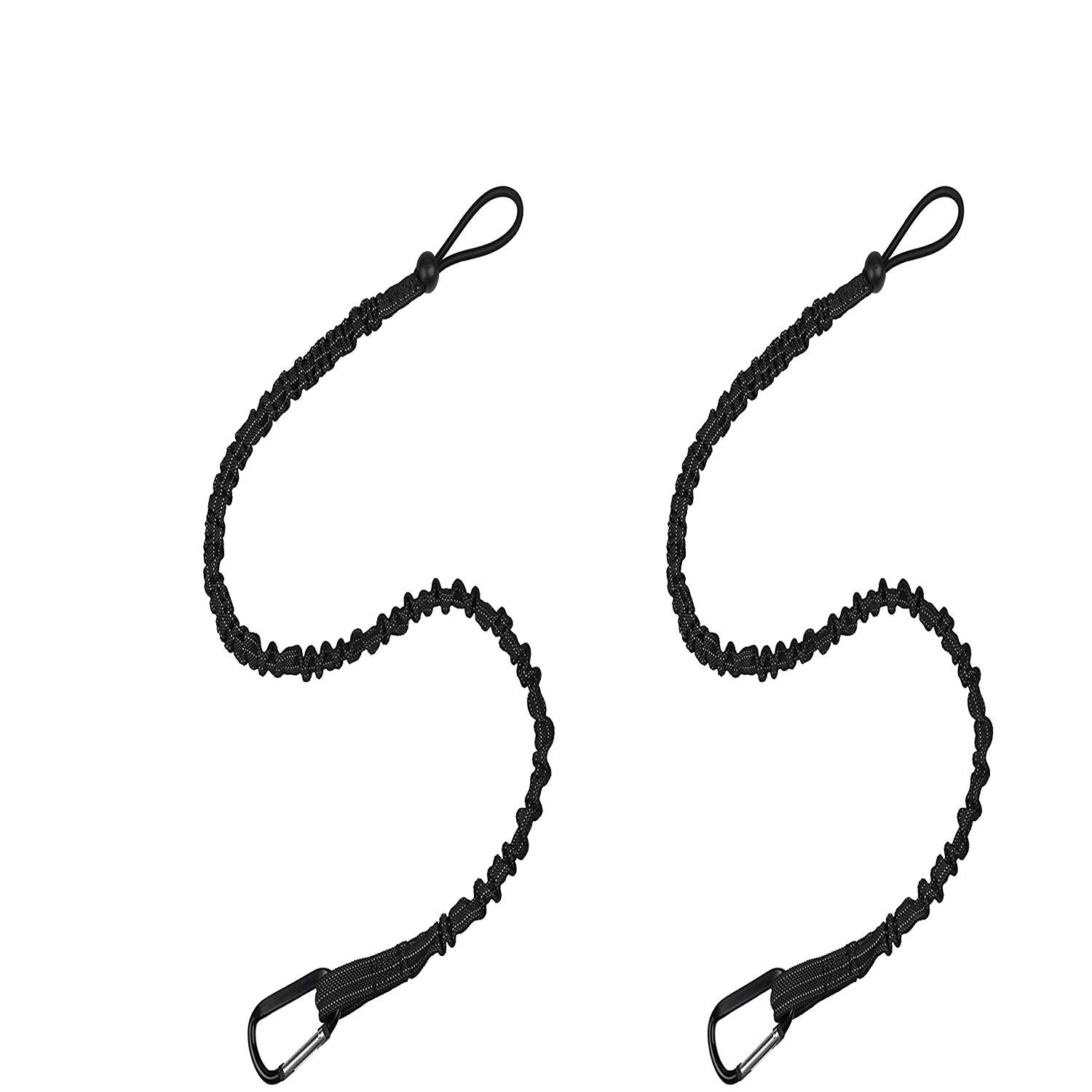 OBLUESKY Tool Lanyard with Carabiner Clip and Adjustable Loop End/Safety Retractable Tool Leash,Tools Fall Protection Equipment -2pcs