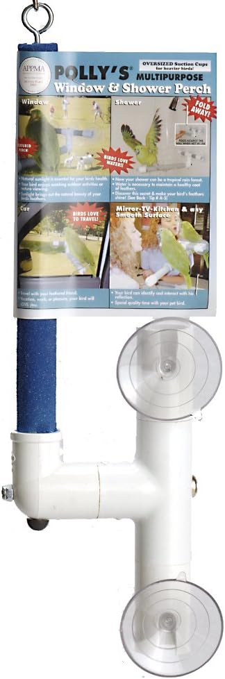 Polly's Sandy Window and Shower Bird Perch, Small