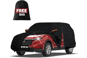 FiveFox Heavy Duty SUV Car Cover Custom Fit for Honda CRV, Toyota RAV4 1996-2024 2025, 10-Layers Waterproof All Weather Full Exterior Cover Rain Hail Outdoor Protector with Door Zipper & Cotton