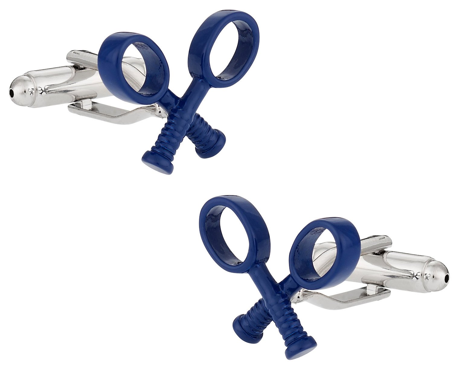 Cuff-Daddy Tennis Racquet Cufflinks in Blue